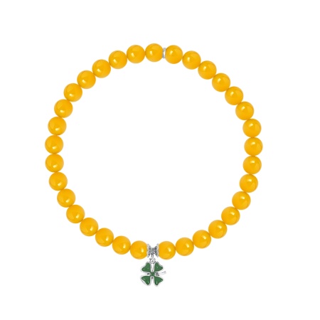 Купить оптом браслет из серебра с эмалью и агатами 4340396428-18-50 от Krasnoe