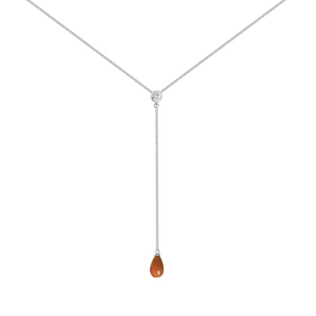 Купить оптом колье из серебра с агатом и фианитами 8340393233-40-40 от Krasnoe