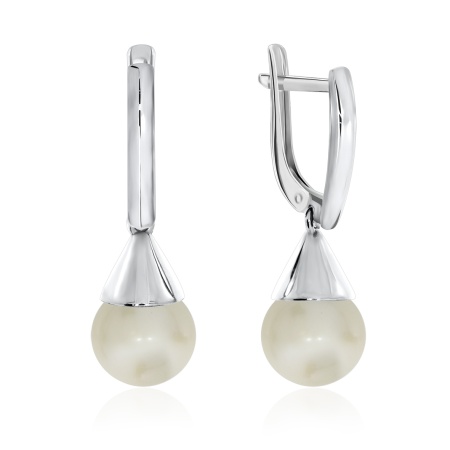 Купить оптом серьги из серебра с жемчугами 2340240868 от Krasnoe