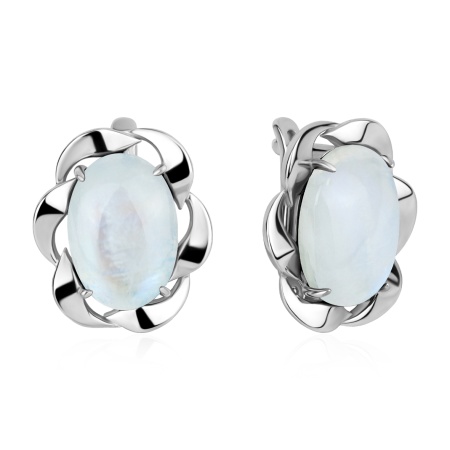 Купить оптом серьги из серебра с лунным камнем 2340936340-1 от Krasnoe