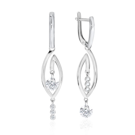 Купить оптом серьги из серебра с фианитами 2340201329л от Krasnoe