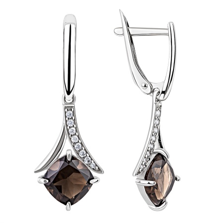 Купить оптом серьги из серебра с топазами и фианитами 2340104851л от Krasnoe