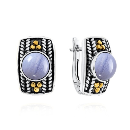 Купить оптом серьги из серебра с агатами 2317391750-84 от Krasnoe