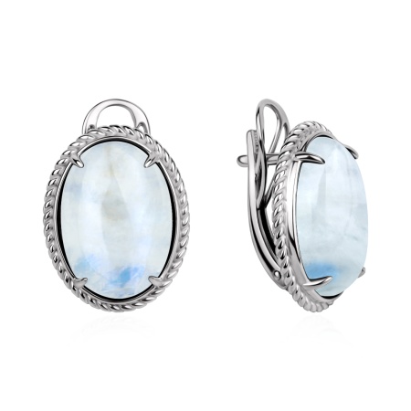 Купить оптом серьги из серебра с лунным камнем 2340936380 от Krasnoe