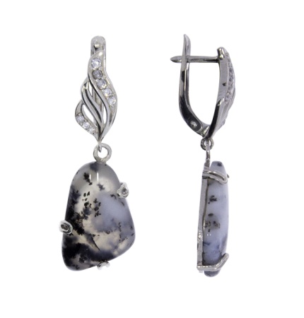 Купить оптом серьги из серебра с фианитом 2340254245л от Krasnoe