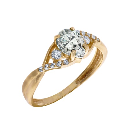 Купить оптом кольцо из серебра с фианитом 3202004294 от Krasnoe