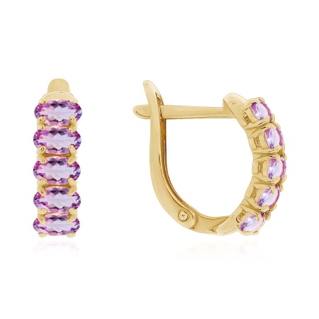 Купить оптом серьги из серебра с аметистами 2320061724 от Krasnoe