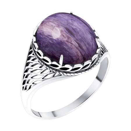 Купить оптом кольцо из серебра с чароитом 1310465770 от Krasnoe