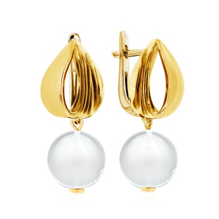 Купить оптом серьги из серебра с горным хрусталем 2320521357 от Krasnoe