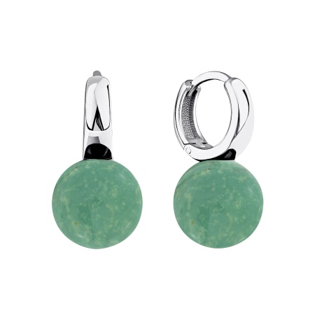 Купить оптом серьги из серебра с бирюзой 2340311856 от Krasnoe