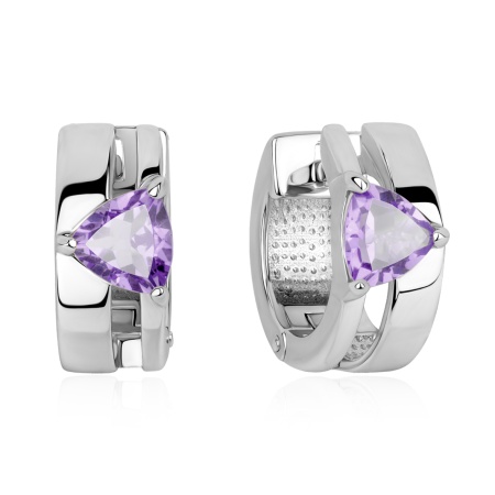 Купить оптом серьги из серебра с аметистами 2340065537 от Krasnoe