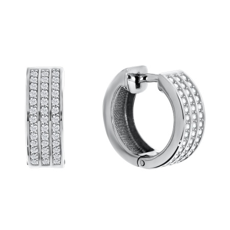 Купить оптом серьги из серебра с фианитами 2340200074 от Krasnoe