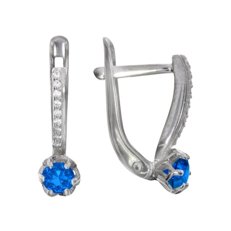 Купить оптом серьги из серебра с фианитами 2340200009-70 от Krasnoe