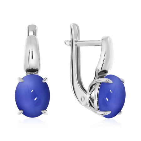 Купить оптом серьги из серебра с халцедонами 2340600045-80 от Krasnoe