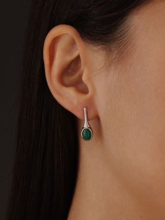 Купить оптом серьги из серебра с агатами 2340395035-60 от Krasnoe