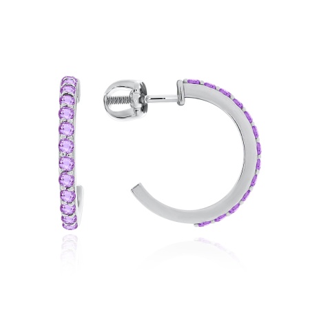 Купить оптом пусеты из серебра с фианитами 2340202799-92 от Krasnoe