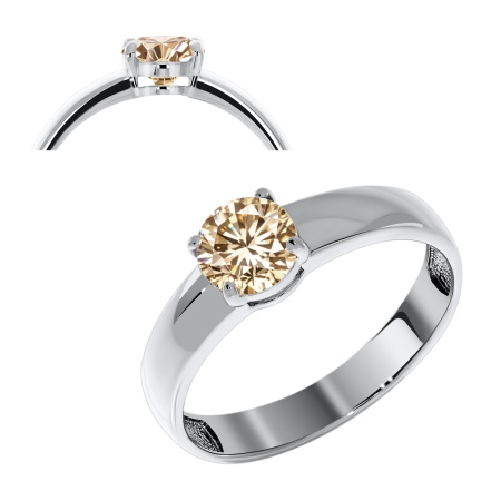 Купить оптом кольцо из серебра с муассанитом 1340970254-39 от Krasnoe