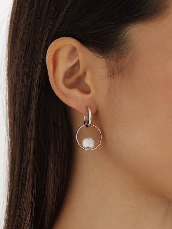 Купить оптом серьги из серебра с кахолонгами 2340К05511 от Krasnoe