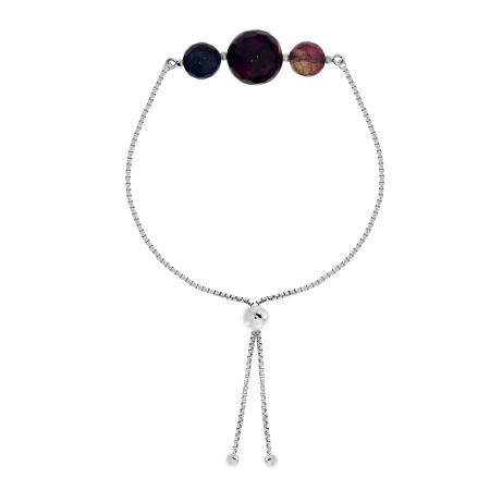 Купить оптом браслет из серебра с агатами 4340392542-18-1 от Krasnoe