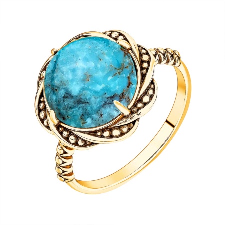 Купить оптом кольцо из серебра с бирюзой 1318311998 от Krasnoe