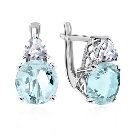 Купить оптом серьги из серебра с кристалл ювелирныйами и кристалл ювелирныйами 2340290226-70 от Krasnoe