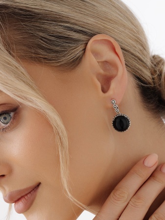 Купить оптом серьги из серебра с агатами 2310395793-20 от Krasnoe