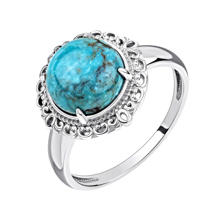 Купить оптом кольцо из серебра с бирюзой 1340311994 от Krasnoe
