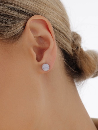 Купить оптом пусеты из серебра с агатами П340392680-84 от Krasnoe