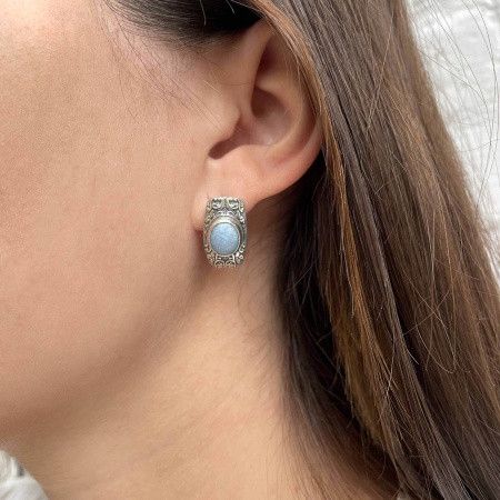 Купить оптом серьги из серебра с виоланами 2310В01370 от Krasnoe