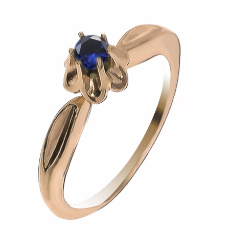 Купить оптом кольцо из серебра с сапфиром 1F507535 от Krasnoe