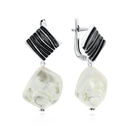 Купить оптом серьги из серебра с жемчугами 2310244375 от Krasnoe