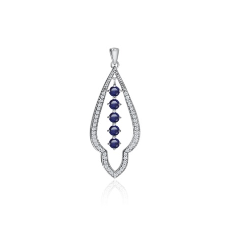 Купить оптом подвеска из серебра с ситаллами и фианитами 3340880766л-82 от Krasnoe