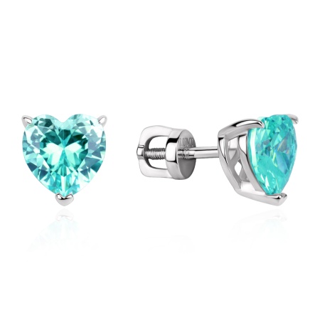 Купить оптом пусеты из серебра с турмалин синт.ами 2340084774-1-78 от Krasnoe