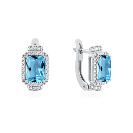 Купить оптом серьги из серебра с фианитами 2340201937л-70 от Krasnoe