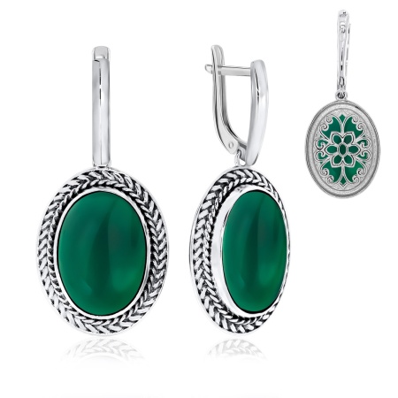 Купить оптом серьги из серебра с агатами 2310390966-60 от Krasnoe