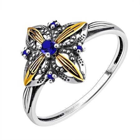 Купить оптом кольцо из серебра с ситаллами 1317881573-80 от Krasnoe