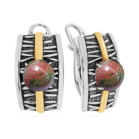 Купить оптом серьги из серебра с яшмой 2317301754 от Krasnoe