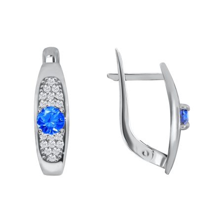 Купить оптом серьги из серебра с кварцем 3707013366л-7 от Krasnoe