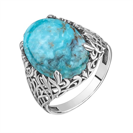 Купить оптом кольцо из серебра с бирюзой 1340311858 от Krasnoe