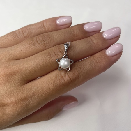 Купить оптом подвеска из серебра с жемчугом 3340050889 от Krasnoe