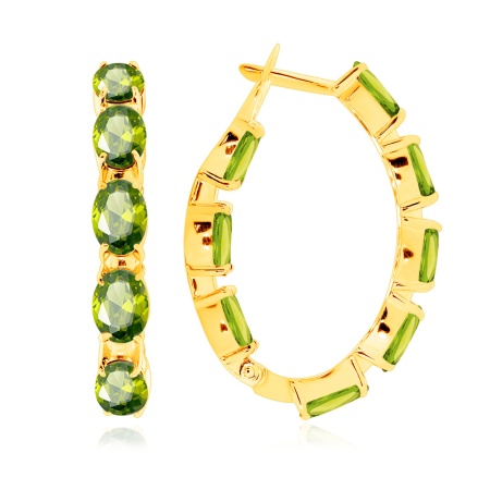 Купить оптом серьги из серебра с хризолитами 2318131183 от Krasnoe