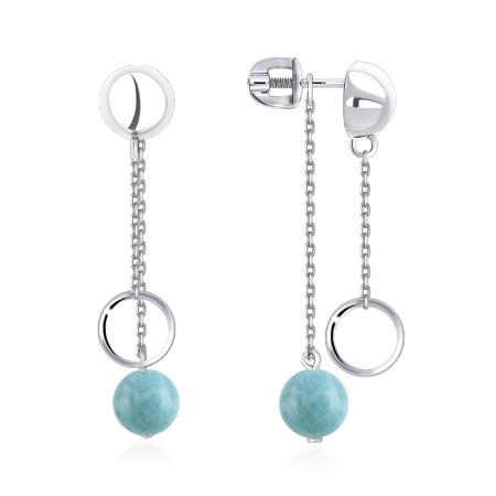 Купить оптом пусеты из серебра с агатами 2340395198-16-77 от Krasnoe