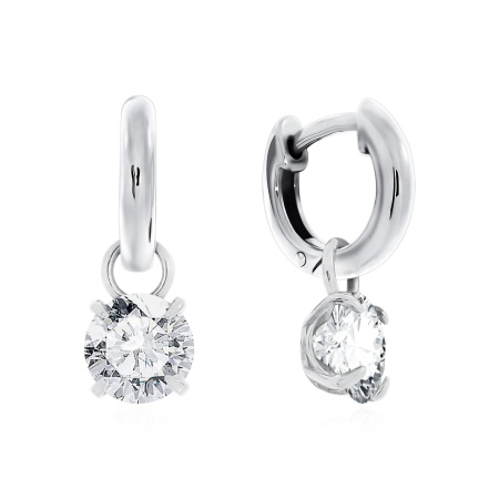 Купить оптом серьги из серебра с фианитами 2340201799 от Krasnoe