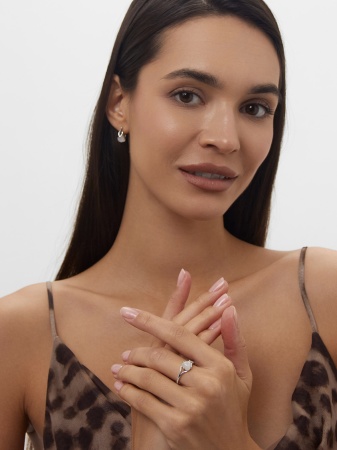 Купить оптом серьги из серебра с лунным камнем 2340935177 от Krasnoe