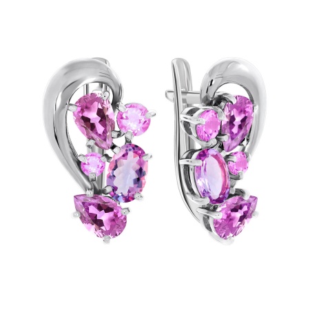 Купить оптом серьги из серебра с аметистами 2340060883 от Krasnoe