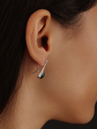 Купить оптом серьги из серебра с агатами 2340395035-60 от Krasnoe