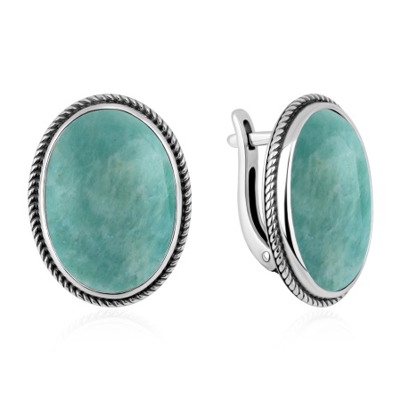 Купить оптом серьги из серебра с амазонитами 2310376357 от Krasnoe