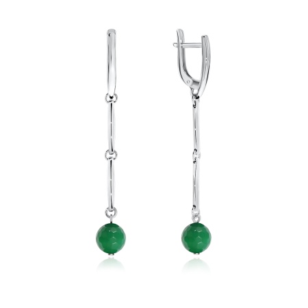 Купить оптом серьги из серебра с агатами 2340390747-60 от Krasnoe