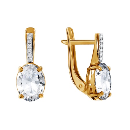 Купить оптом серьги из серебра с фианитами 2329200219л от Krasnoe