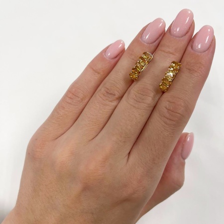 Купить оптом серьги из серебра с цитринами 2320111724 от Krasnoe